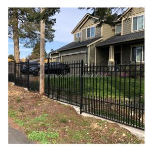 Quality Morden Trellis Gates with Powder Coated Frame Galvanized Iron Black Metal Fence Panels wholesale