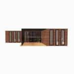 Wooden Container House EU Best Design Wood Grain Glass 20ft 40ft Prefab Home