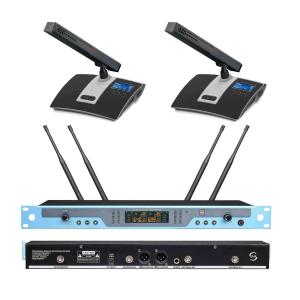 Quality 2CH Dual Channel UHF Wireless Microphone System High Sensitive wholesale