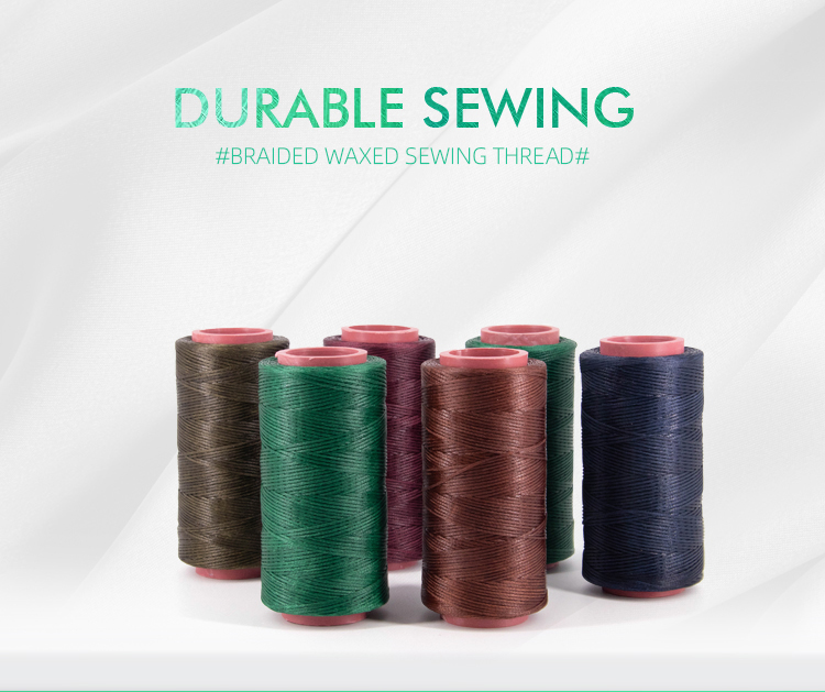 1mm Woven Wax 100% Polyester Filament Galaces for High Class Leather Bag Shoes Sofa