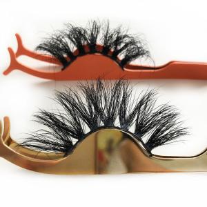 Quality Reusable Natural Mink Eyelashes , 25mm False Lashes Glitter Eyelash Packaging wholesale