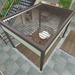 Modern Courtyard Intelligent Electric Louver Pavilion Villa Outdoor Sun Room