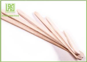 Quality Natural Color Long Ice Cream Wooden Sticks With 114mm Length Flat Edge wholesale