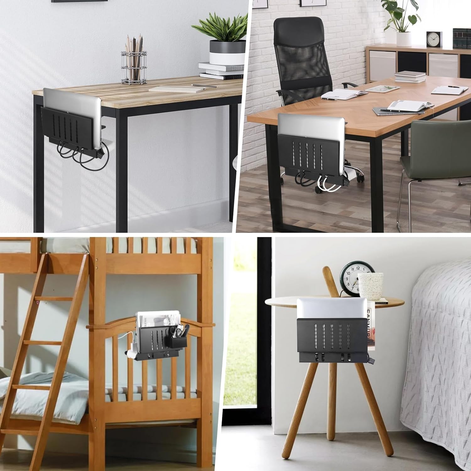 Organize Your Desk with Side Mount Clamp on Laptop Shelf and Under Desk Laptop Holder