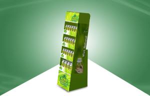 Quality Four Shelf Free Standing Cardboard Displays Eco Friendly Cmky Offset Printing wholesale
