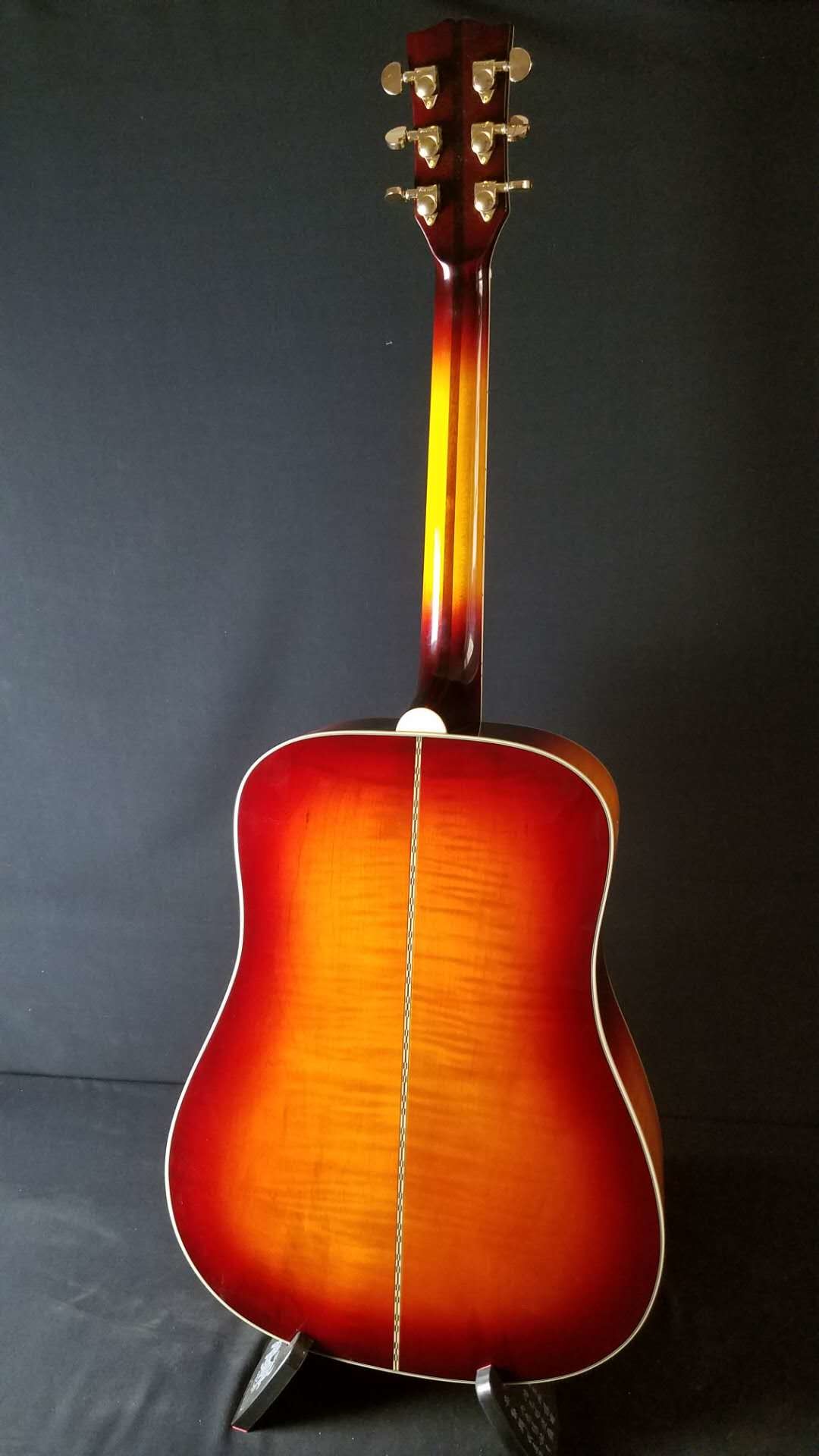 Custom Grand All Solid Spruce Top Flamed Maple Back Side 41" Dove Flights Acoustic Guitar