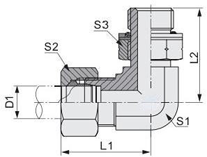 Factory Direct 1cg9 Hydraulic Male Elbow Adapter 90 Degree Elbow Hydraulic Fittings with Rubber Seal