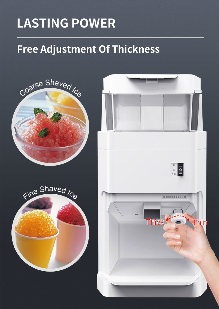 6l Countertop Electric Ice Crusher 400kgs/H , 320rpm Snow Cone Ice Crusher