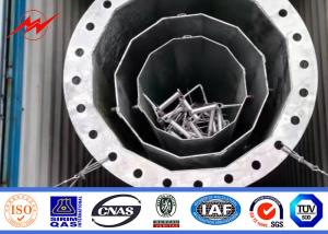 China 69KV 48m Round Galvanised Steel Posts For Transmission Power Line on sale
