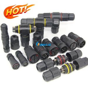 Quality 3 Pin Waterproof Electrical Cable Wire Connector IP68 Outdoor Plug Socket wholesale
