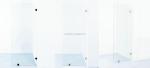 Hollow Structure Single Frameless Chrome Fixed Shower Screen for Bathroom Living