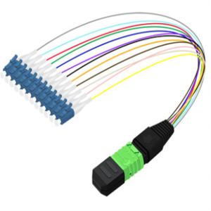 Quality High Reflection Loss MPO Patch Panel , 0.9mm LC SC MPO Fanout Cable wholesale