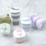 Sustainable 300ml BPA Free Silicone Coffee Cup Collapsible