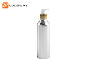 Quality Round Silver Aluminum Cosmetic Containers , OEM Lotion Pump Bottle 250ml wholesale