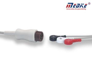 Quality Flexible 12pin 3 Leadwires Compatible Biolight ECG Patient Cable wholesale