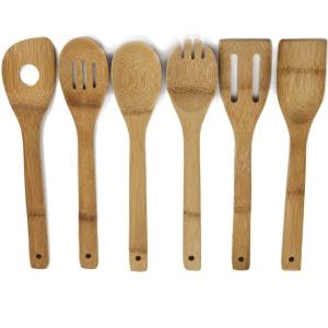 Quality Stylish Design Bamboo Cooking Utensil Set No Plastic No Petrochemicals No Varnishes wholesale