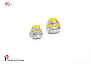 Quality 1/2&quot; - 4&quot; Zinc Liquid Tight Straight Connector With Yellow / Blue Gasket wholesale