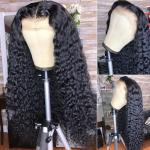 Glueless Customized Human Hair Wigs Kinky Curl Texture Pre plucked