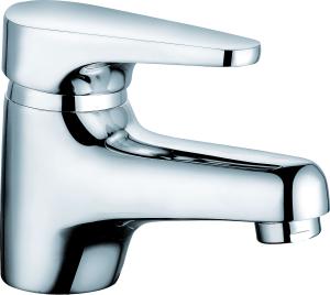 Quality Modern Single Handle Chrome Silver Mixer Tap Bathroom T8312 wholesale