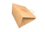 Kraft Custom Printed Paper Shopping Bags Silver Foil Stamping OEM Service