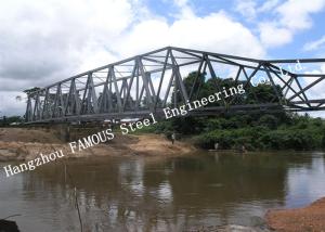 Quality Continental Prefabricated Steel Truss Pedestrian Bridge With Concrete Deck High Stiffness wholesale