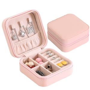 Quality Recyclable PU Leather 115x110x60mm Jewelry Carrying Case For Earring wholesale