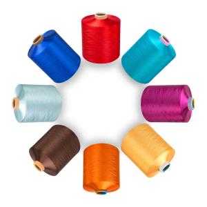 Quality Dope Dyed DTY 100% Polyester Yarn High Uniformity For Carpet and Lable wholesale