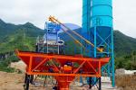 HZS25 Flexible Precast Stationary Concrete Batching Plant Skip Hopper Model