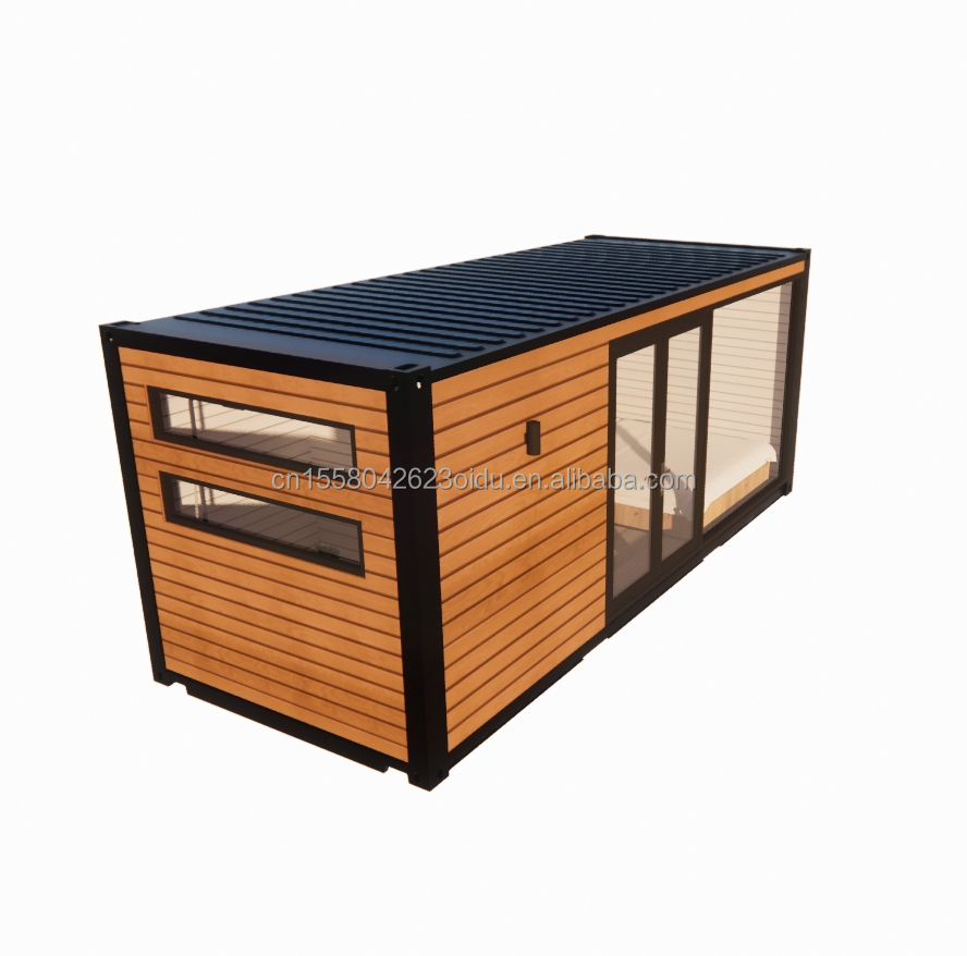 Outdoor Modern Design Expandable Container Home Prefabricated Wooden Structure Large Glass Sunroom for Family Couple Hotel