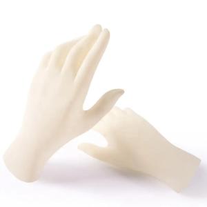 Quality Rubber Latex Sterile Disposable Examination Gloves 14.6 * 11.5cm For Hospital wholesale