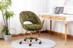Green Swivel D18.90”Living Room Office Chair With Golden Feet Base