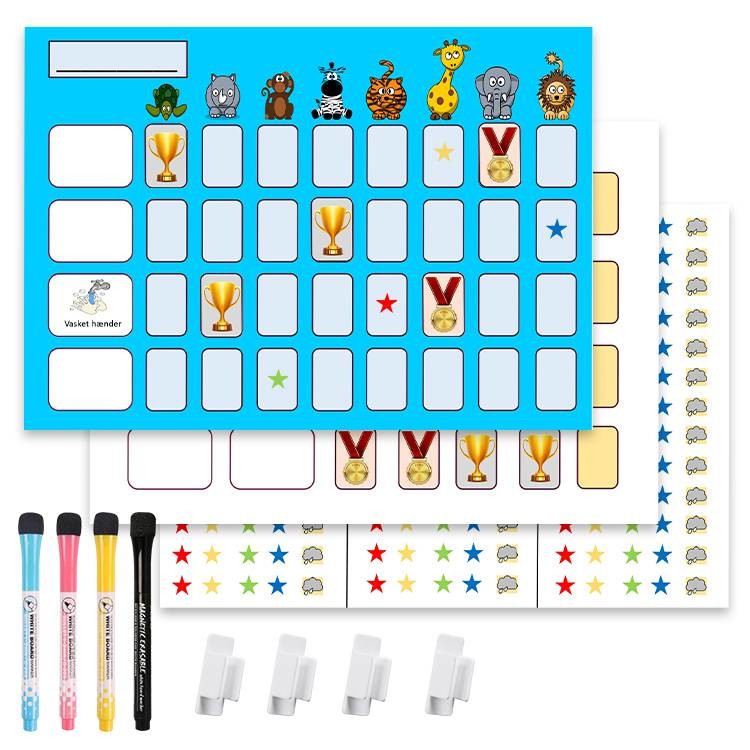A3 Preschool Reward Chart Printable Magnetic Behavior Chart 0.8mm Thickness