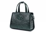 New zipper large capacity women's crocodile leather handbag for lady