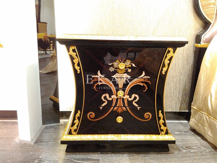 Table French Antique Country Style Bed Tablet Stand Bedside Table
