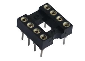 Quality UL 94V 0 28 Pin Dip IC Socket Round Hole 7.62mm Connector Moisture Proof wholesale