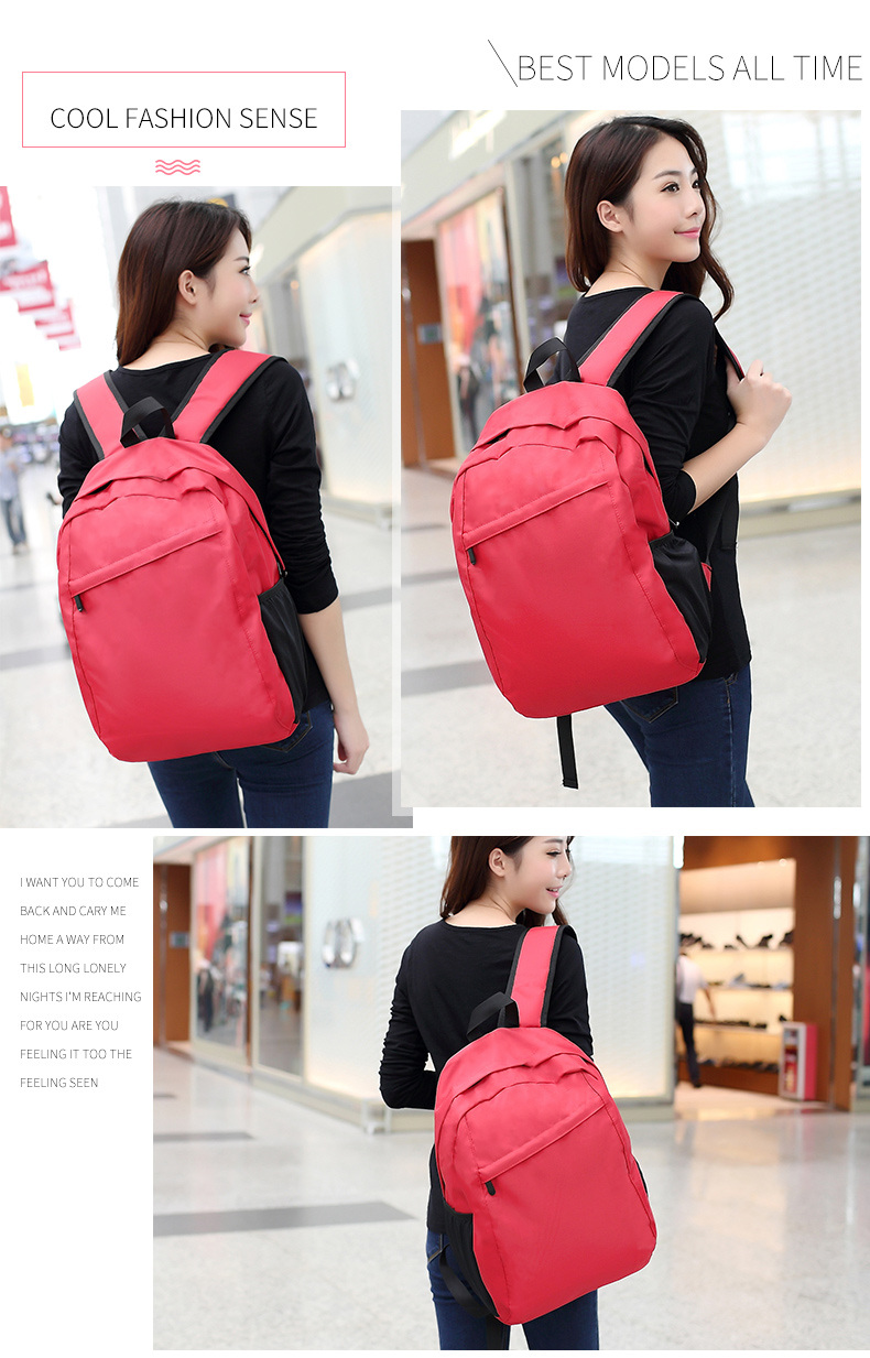 Wholesale custom logo men and women leisure fashion middle school students waterproof backpack school bags