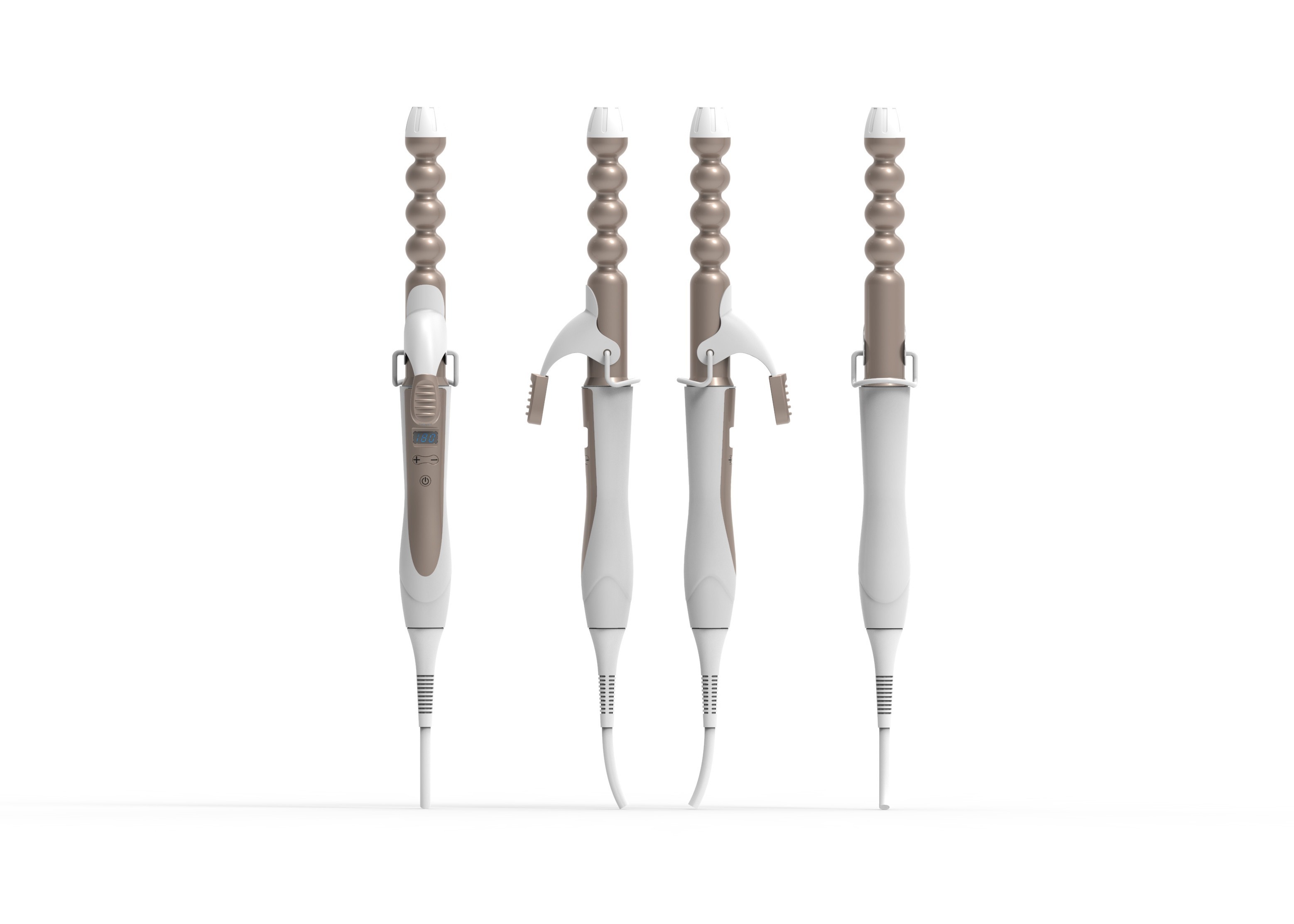 Temperature Adjustable Ergonomic Rotating Electric Hair Curler