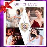 18 Inch 8.2 Gifts For Mom From Daughter Big Heart Necklace With Austrian crystal