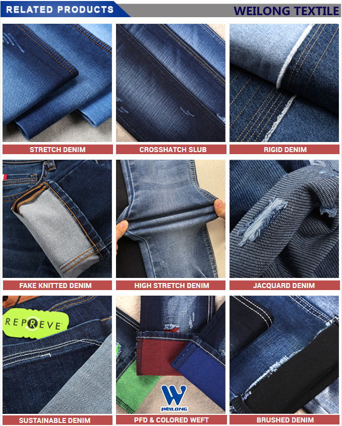Cotton Ployester Rayon Elastane Stretch Denim Fabric For Men Jeans