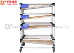 ESD Black Stainless Steel Shelving Rack Lean Pipe With Joint Round Coated