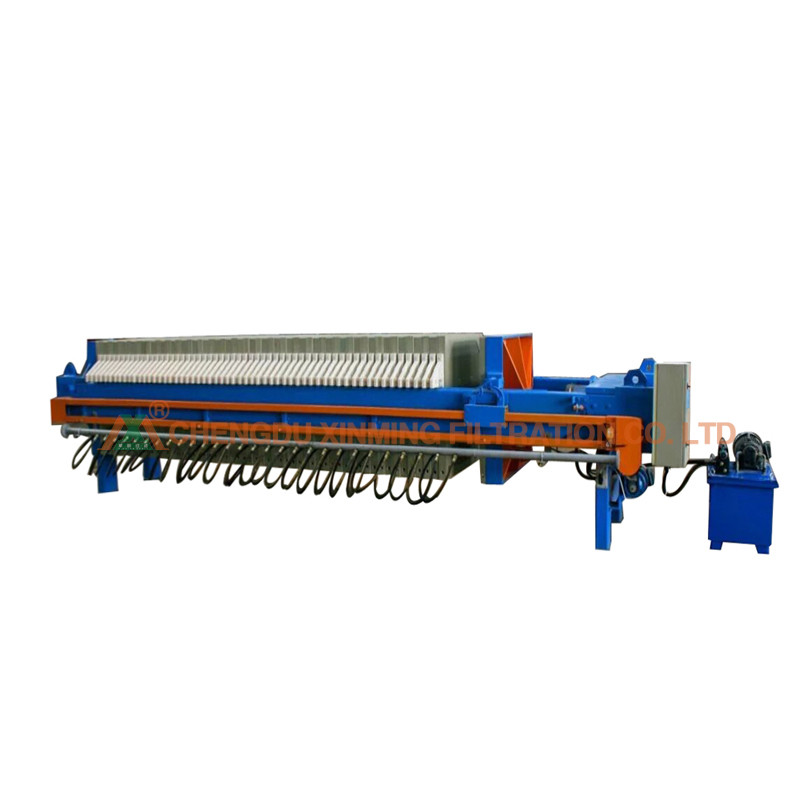 Plate Size 870mm Sludge PP Diaphragm Filter Press 40mm Filter Cake Thickness