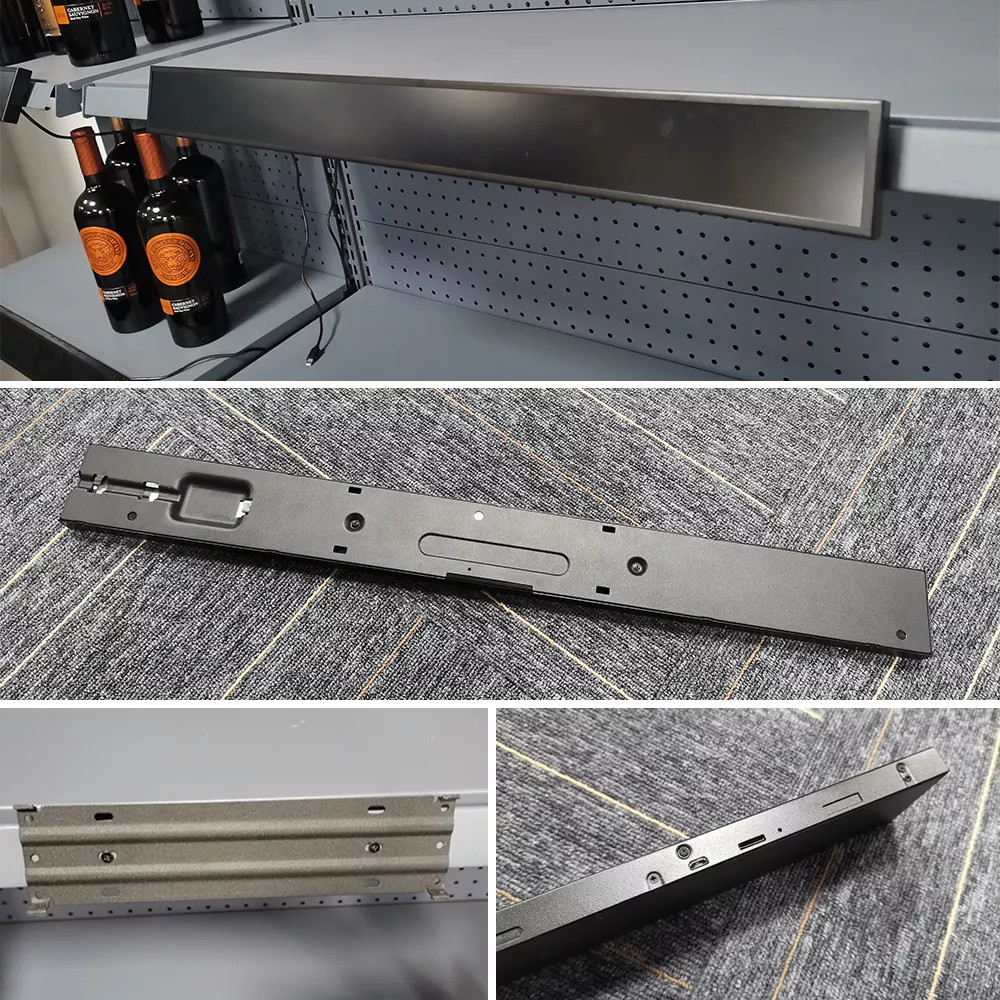 46.6 Inch Bar Stretched lcd display panel Shelf Edge Lcd Display