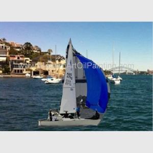 Quality Realistic Sailboat Oil Painting On Canvas , Custom Portrait Painting From Photo wholesale