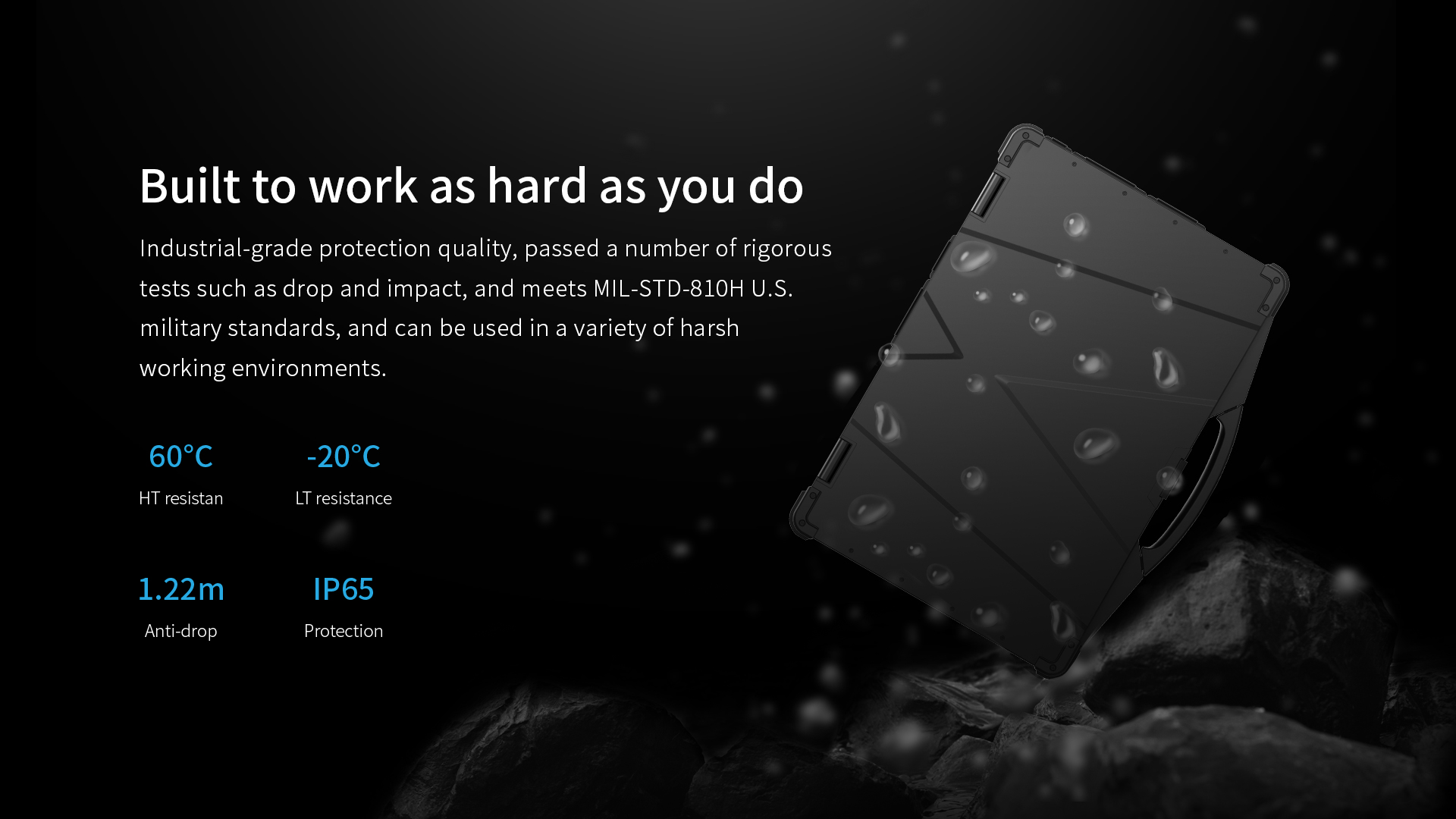 15.6" Durable Rugged Laptop with I5/I7 Quad Core Processor and 5G Fingerprint Technology