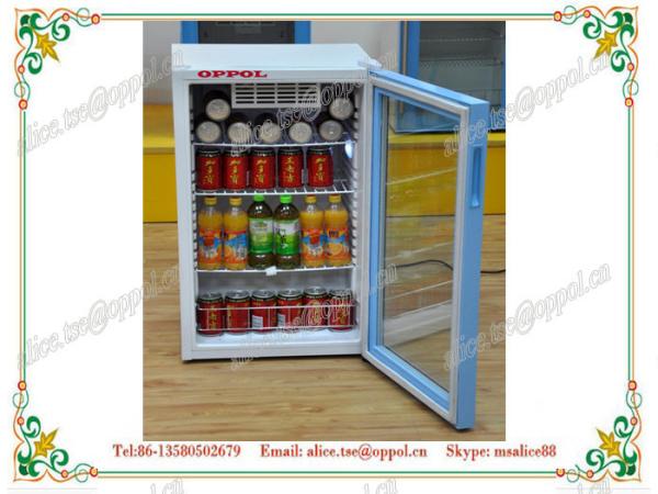 OP-214 Four Shelves Layers Upright Glass Door Beverage Freezer ,Beverage Display