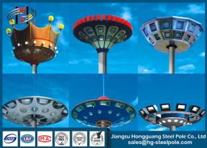 Quality Outdoor Round Anti - Rust Flood Light Poles For AirPort Lighting ASTM A123 wholesale