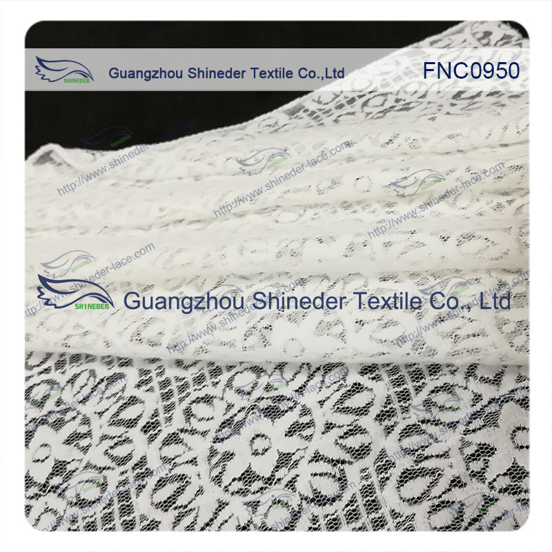 Sunflower Star soft Bush Nylon & Cotton lace fabric for lady dress