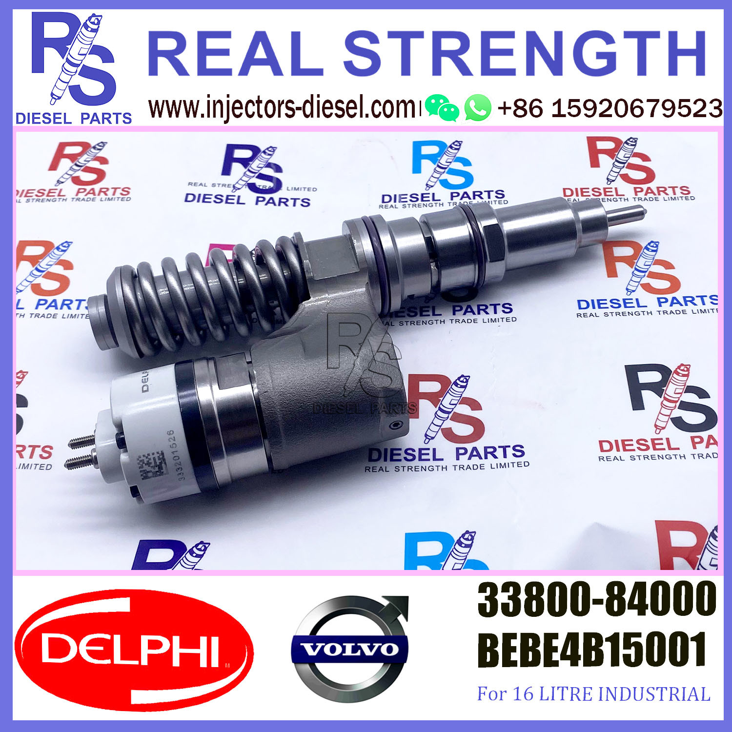 DELPHI injector 33800-84000 BEBE4C15001 Diesel pump Injector V-O-L-V BEBE4C15001 A3 for L ENGINE EURO 2