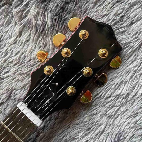 Custom Grand G6138 Bo Diddley Electric Guitar Ebony Fingerboard Firebird Red