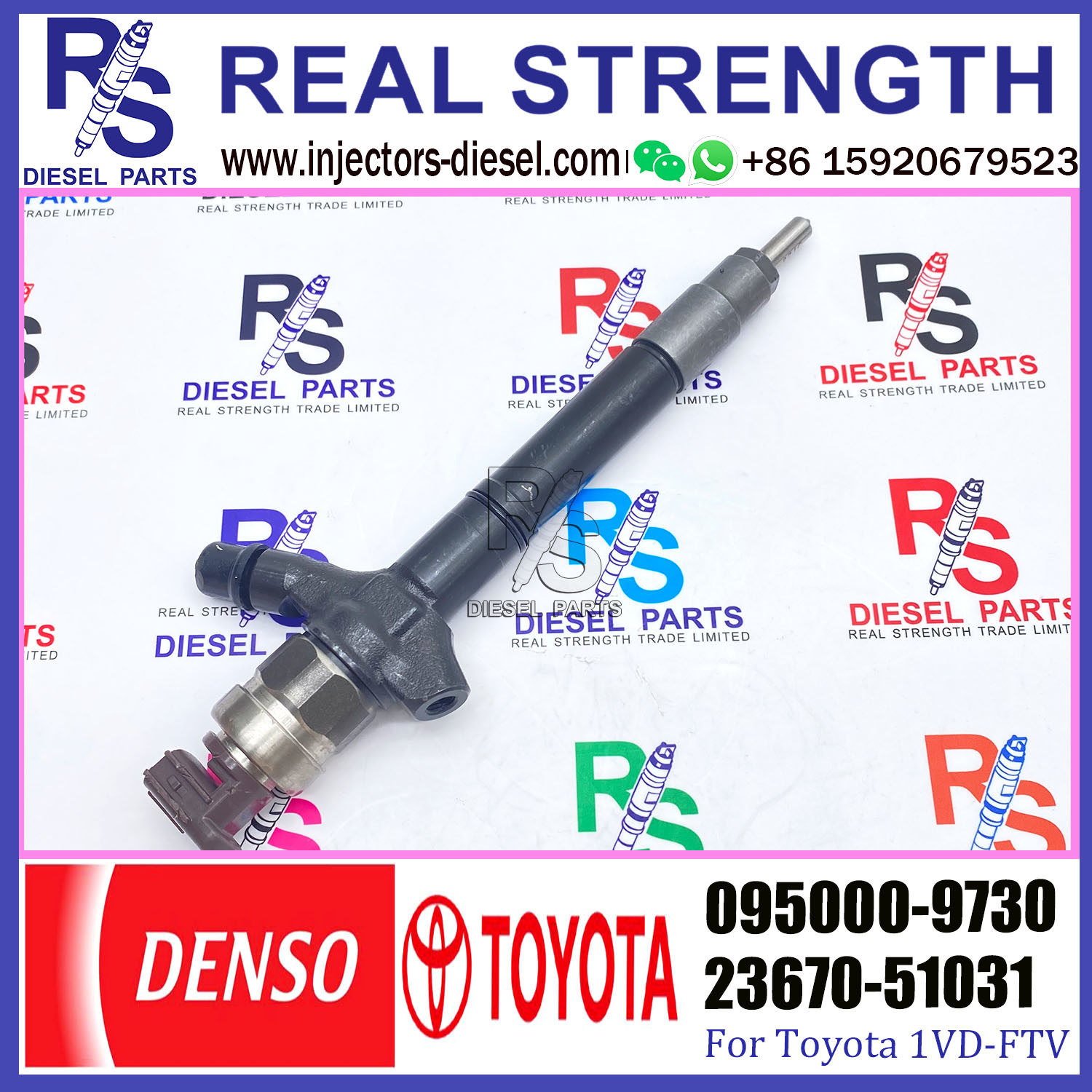 Diesel engine parts fuel injector 095000-9780 095000-9730 23670-59037 for diesel engine 1VD-FTV